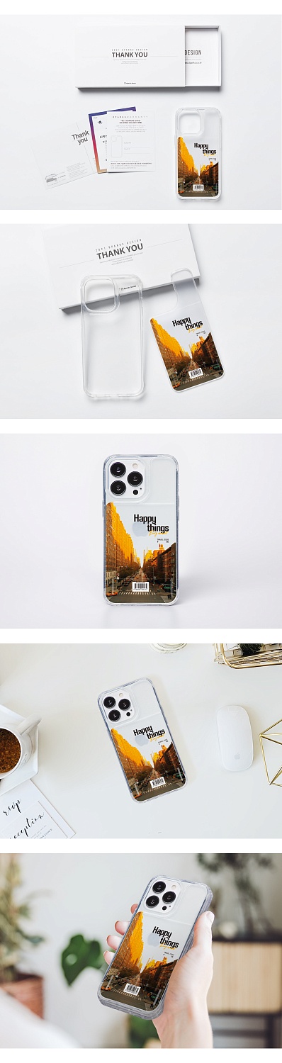 Чехол для смартфона DPARKS Happy things светло-серый